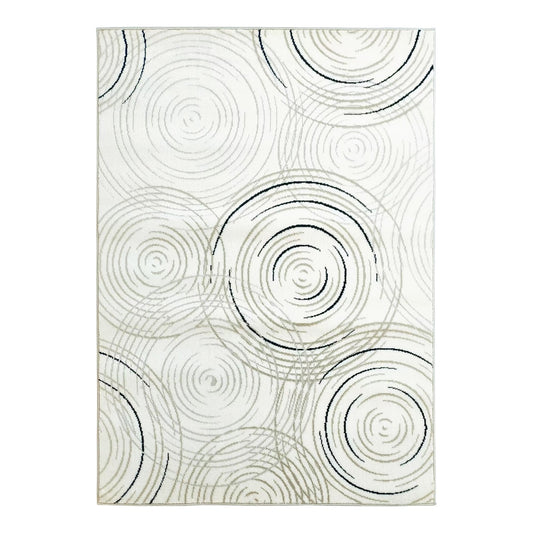 HOMCOM Modern Area Rug in Cream White