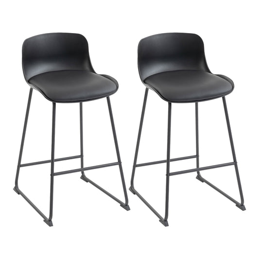 HOMCOM Modern Bar Stools Set of 2 shown against a plain white background