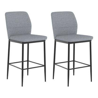 HOMCOM Modern Tall Chairs in Grey