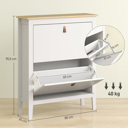 The shoe storage with technical lines showing dimensions and a close-up of the drawer mechanism