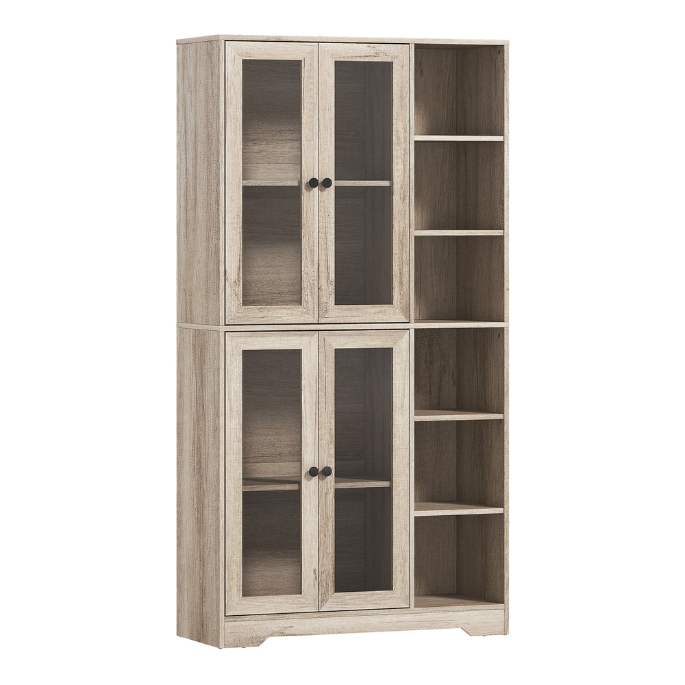 HOMCOM Multi-Storage Kitchen Cabinet in Light Grey
