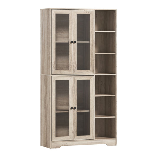 HOMCOM Multi-Storage Kitchen Cabinet in Light Grey
