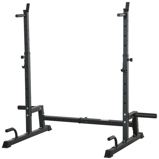 HOMCOM Multifunction Barbell Squat Rack in Black