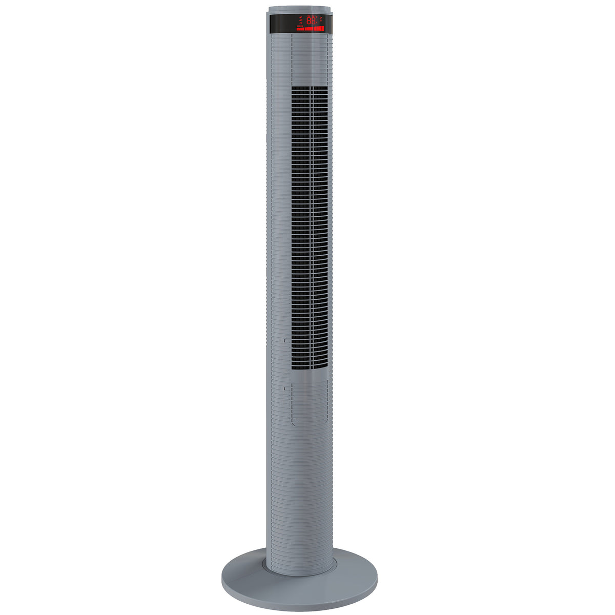 HOMCOM Oscillating Tower Fan Remote Control 3 Speed Modes Cooling Machine in Grey