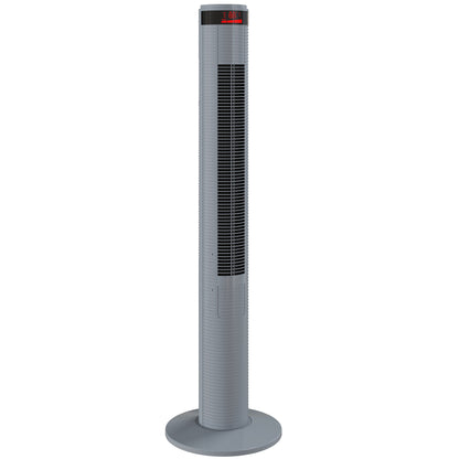 HOMCOM Oscillating Tower Fan Remote Control 3 Speed Modes Cooling Machine in Grey