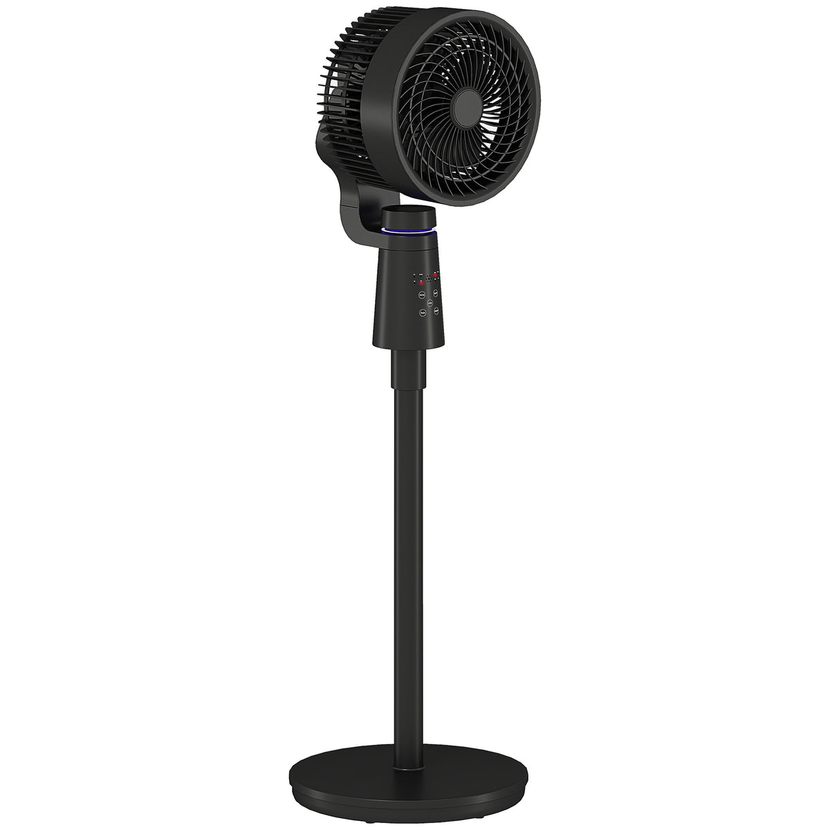 HOMCOM Pedestal Air Circulation Fan with Oscillating in Black