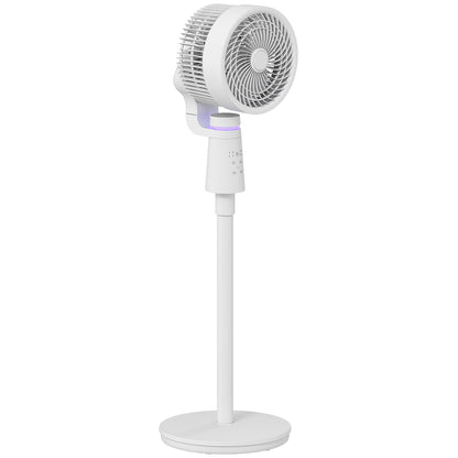 HOMCOM Pedestal Air Circulation Fan with Oscillating in White