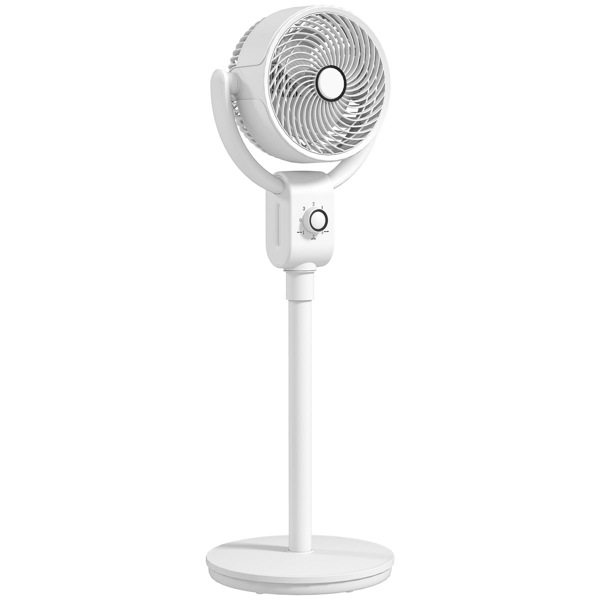 HOMCOM Pedestal Air Circulation Fan with Oscillating in White