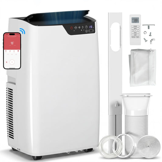 HOMCOM Portable Air Conditioner 14000 BTU in White