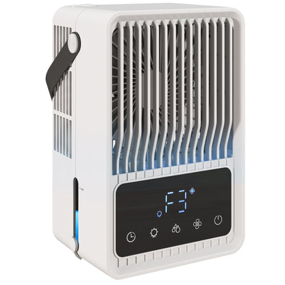 HOMCOM Portable Air Conditioner in Black and White