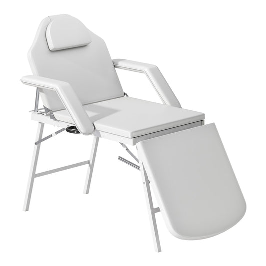 HOMCOM Portable Massage Table in White