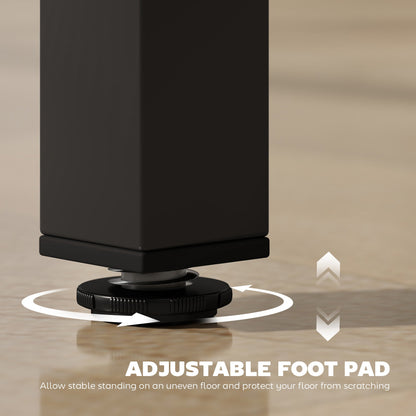 The adjustable foot pad on the base of the bar table leg for floor protection