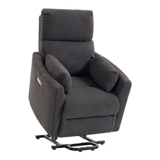 HOMCOM Riser Recliner Chair with Massage and Heat in Dark Grey