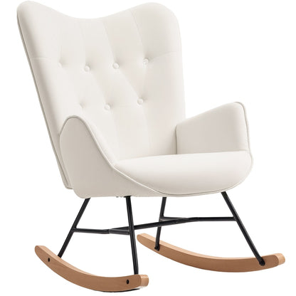 HOMCOM Rocking Chair in Cream