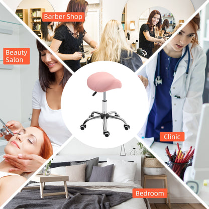 The beauty stool displayed in various settings including a salon and clinic