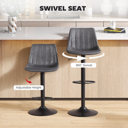 Adjustable height and swivel features of the tub bar stools