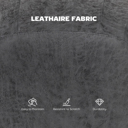 Close-up of the leathaire fabric on the tub bar stools