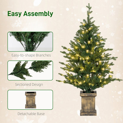 Assembly guide for an artificial Christmas tree with lights