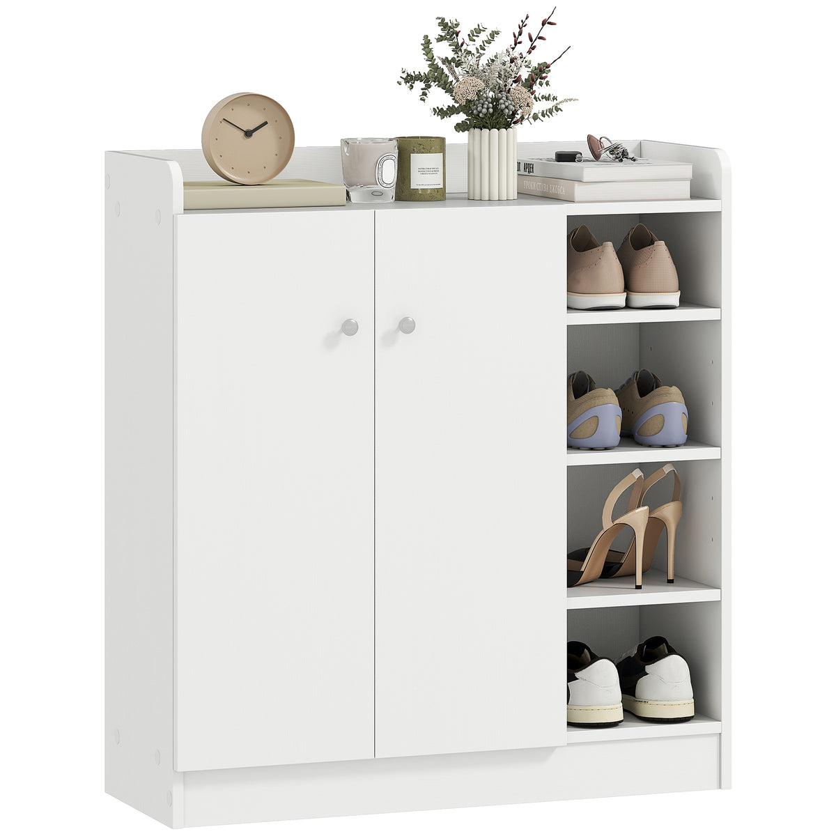 HOMCOM Shoe Storage Cabinet in White