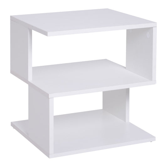 HOMCOM Side Table in White