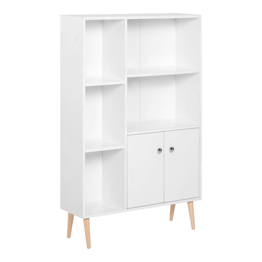 HOMCOM Sideboard Storage Cabinet Cupboard in white with open shelves and two lower doors