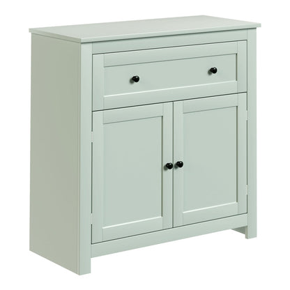 HOMCOM Sideboard Storage Cabinet, a green kitchen cupboard with a drawer and two doors