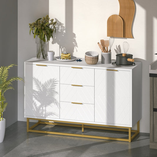 The storage cabinet placed in a bright room with kitchen items on the top surface