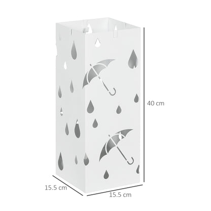 The umbrella stand shown with dimension lines indicating its height and width