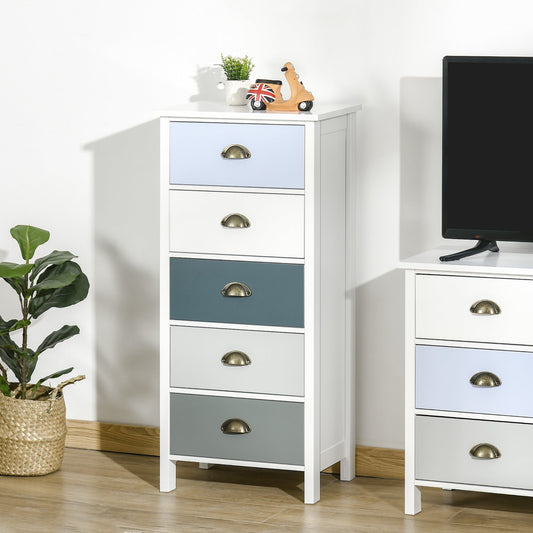 Slim storage cabinet organiser in a room next to a plant and a television