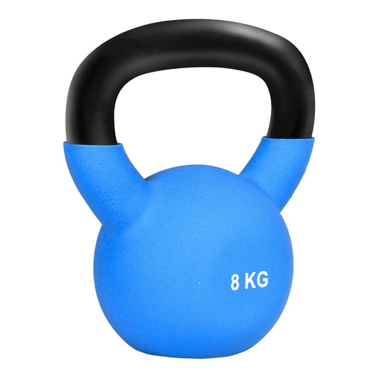 HOMCOM Soft Kettlebell in blue with a black handle and weight marking on a white background
