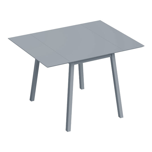 HOMCOM Solid Wood Folding Dining Table shown fully extended in a plain studio setting
