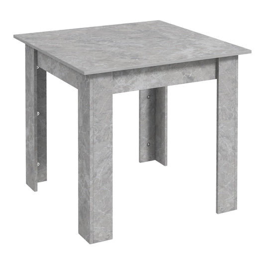 HOMCOM Square Dining Table, a modern small dining table with a faux cement effect finish