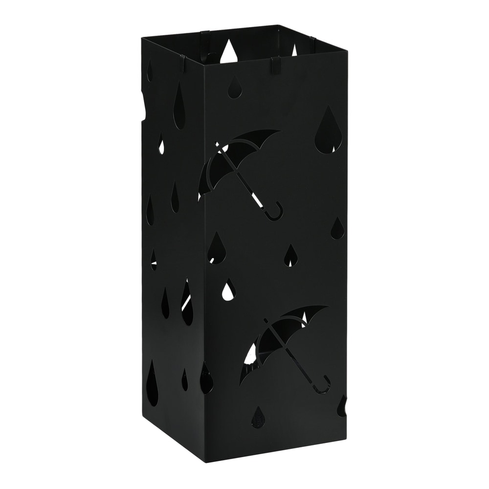 HOMCOM Steel Umbrella Stand with cut-out umbrella and raindrop pattern
