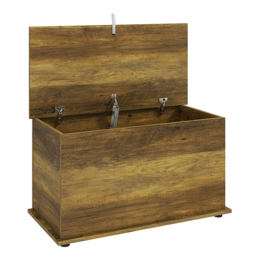 HOMCOM Storage Chest with the lid open showing the inside space