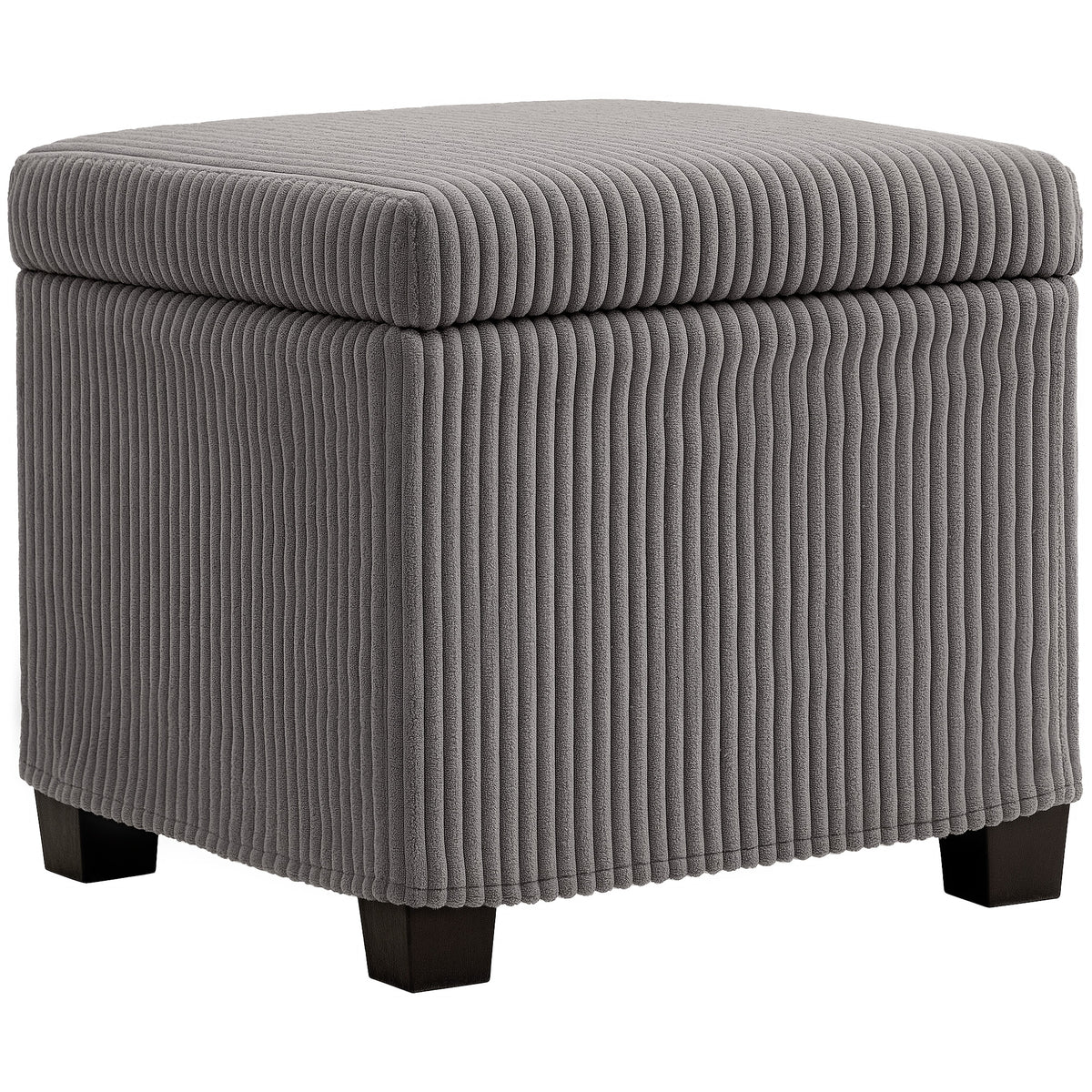 HOMCOM Storage Ottoman Bench in Grey