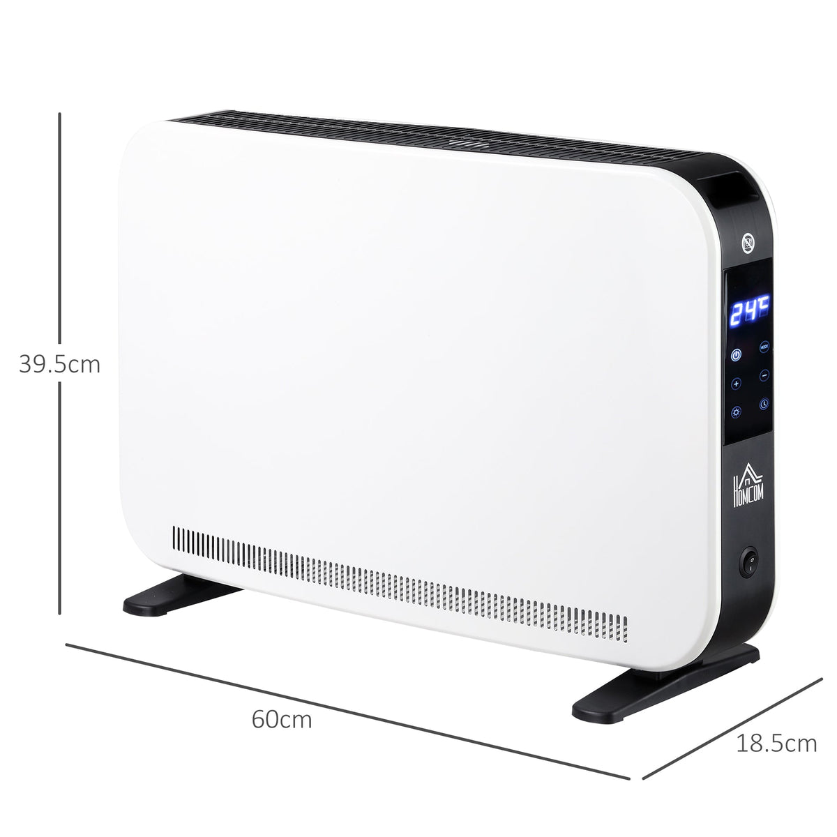 HOMCOM Three-Mode Modern Slimline Heater in White