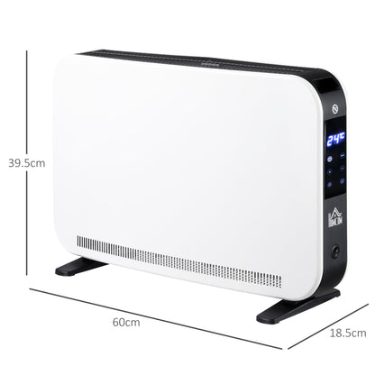 HOMCOM Three-Mode Modern Slimline Heater in White