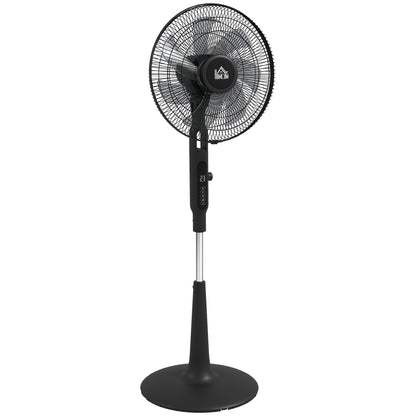 HOMCOM Three Mode Pedestal Fan in Black