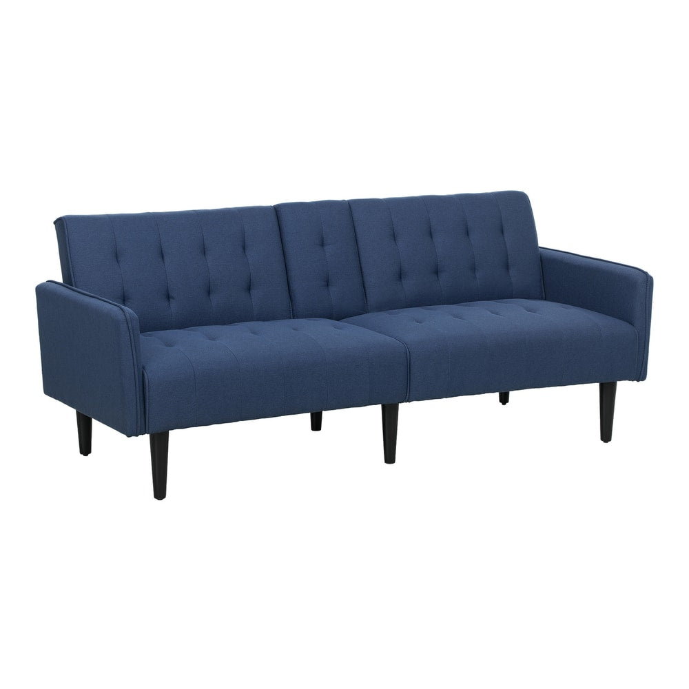 HOMCOM Three-Seater Sofa Bed in Dark Blue