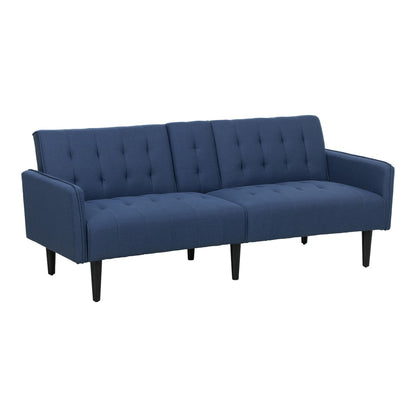 HOMCOM Three-Seater Sofa Bed in Dark Blue