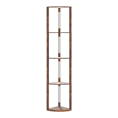 HOMCOM Three-Tier Corner Floor Lamp with shelves and integrated lighting