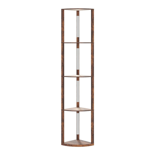 HOMCOM Three-Tier Corner Floor Lamp with shelves and integrated lighting