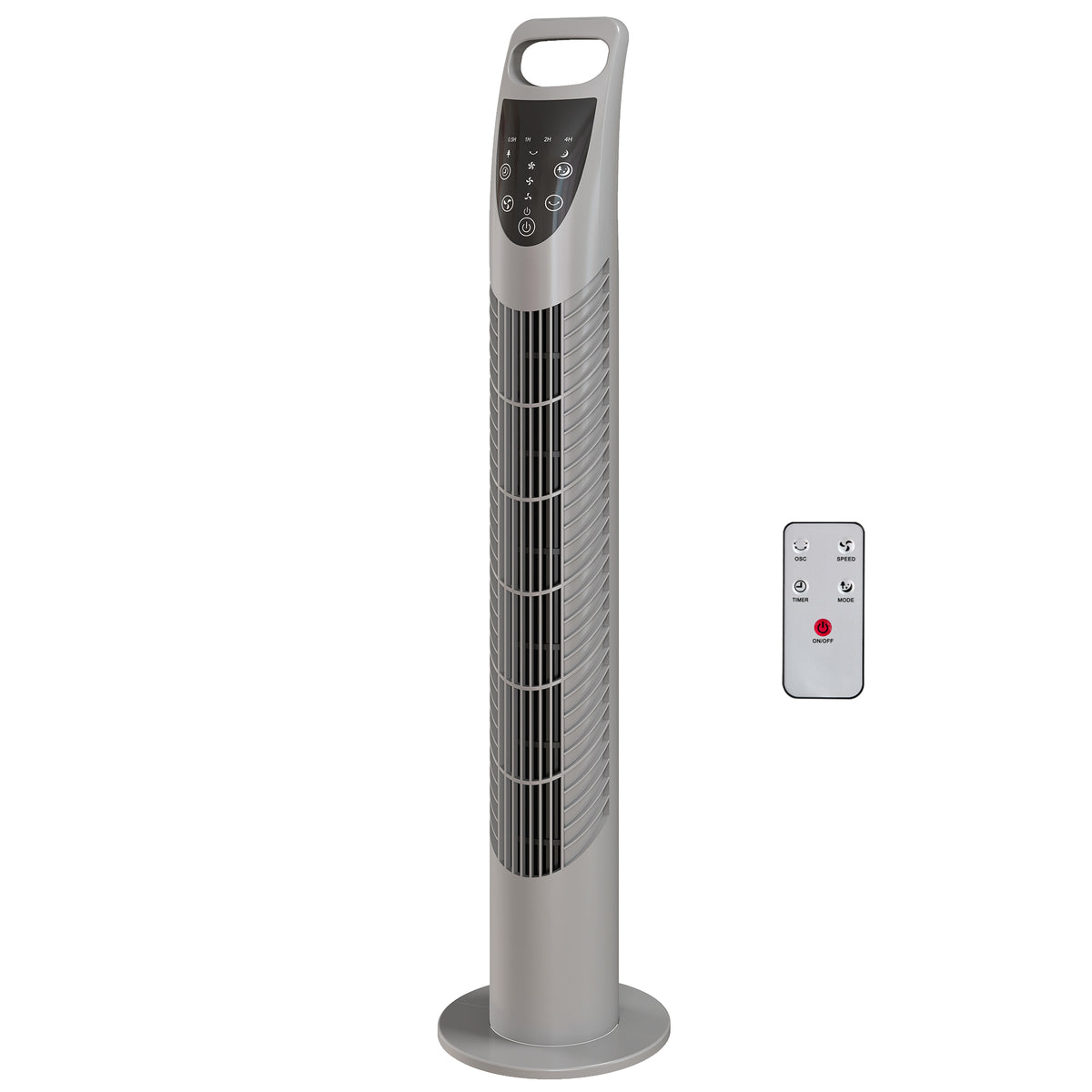 HOMCOM Tower Fan Oscillating 3 Speeds 3 Winds in Grey