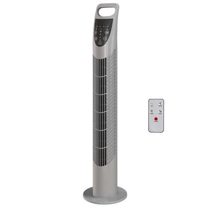 HOMCOM Tower Fan Oscillating 3 Speeds 3 Winds in Grey