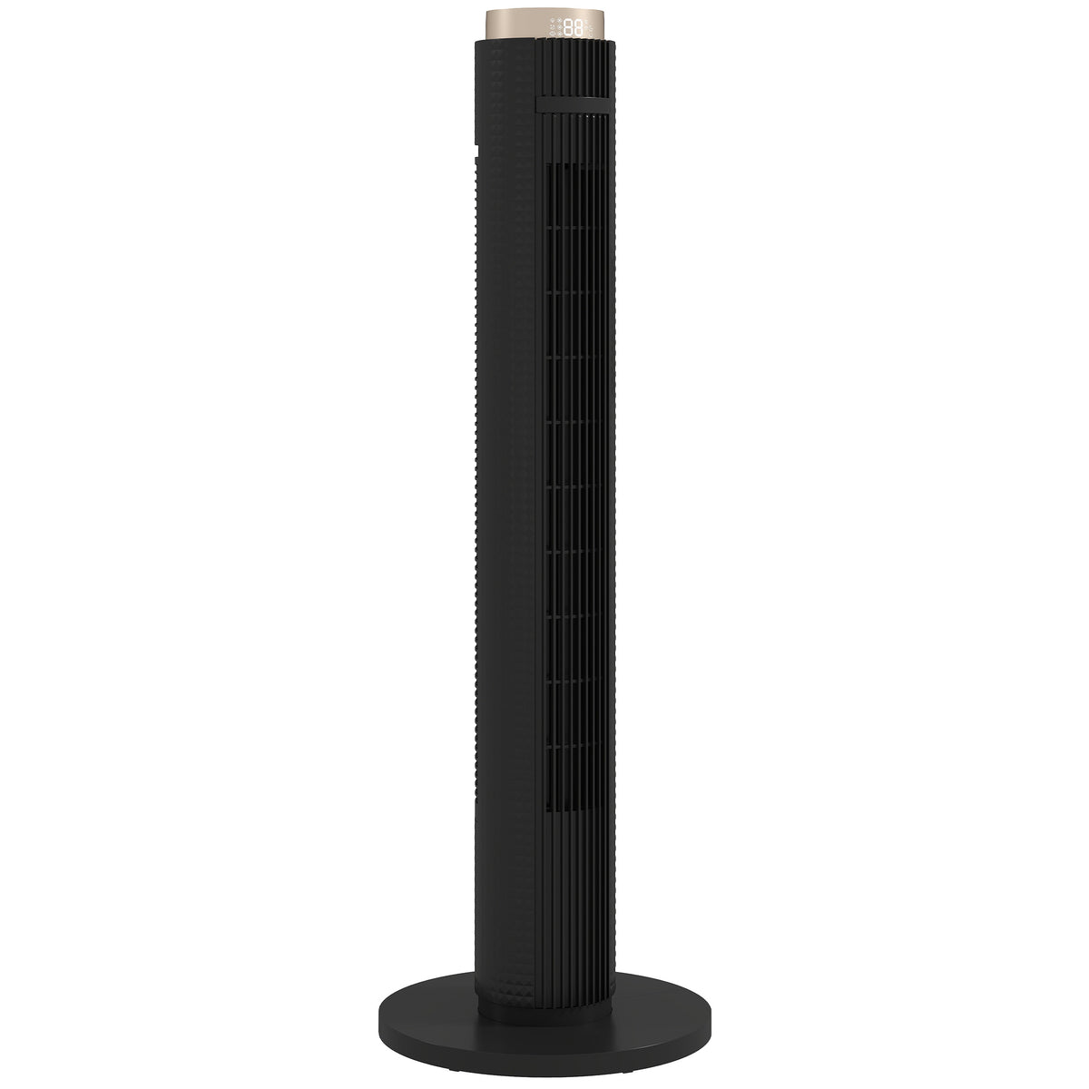 HOMCOM Tower Fan with WiFi App Control in Light Black