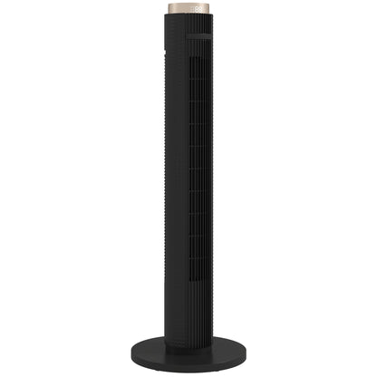 HOMCOM Tower Fan with WiFi App Control in Light Black