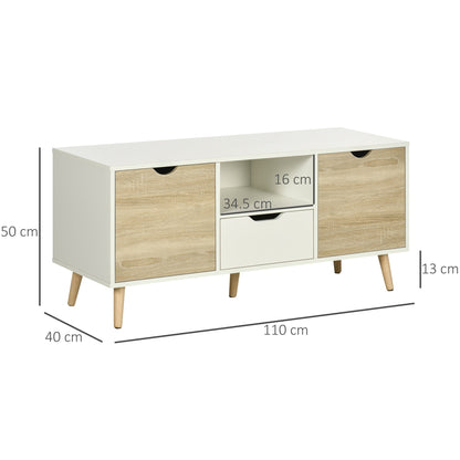 HOMCOM TV Unit Cabinet in a Natural Wood Finish