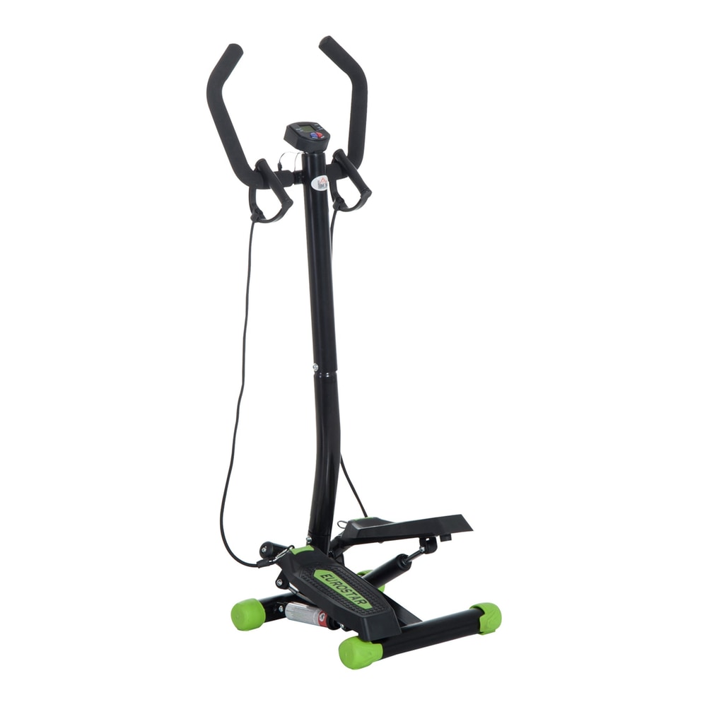 HOMCOM Twister Stepper with handlebar and resistance bands