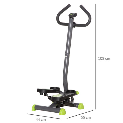 This compact twister stepper has dimensions shown with measuring lines