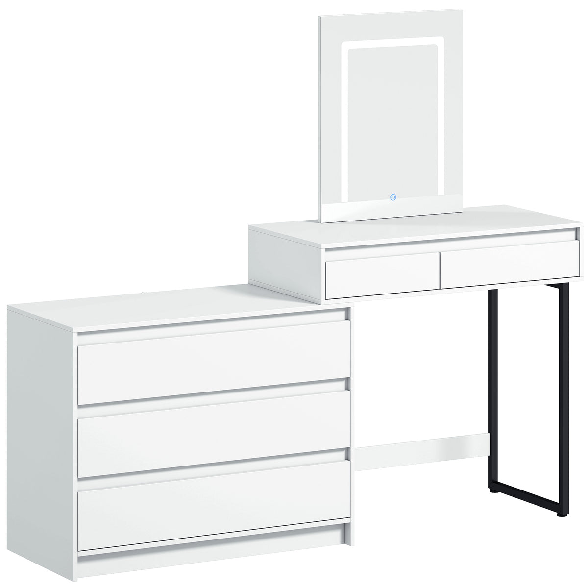 HOMCOM Vanity Makeup Desk in White